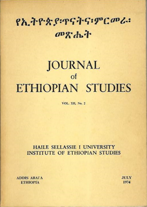  - Journal of Ethiopian Studies Vol. 12 (2)