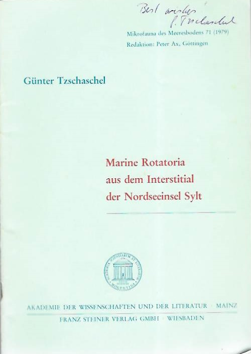 Tzschaschel, G. - Marine Rotatoria aus dem Interstitial der Nordseeinsel Sylt