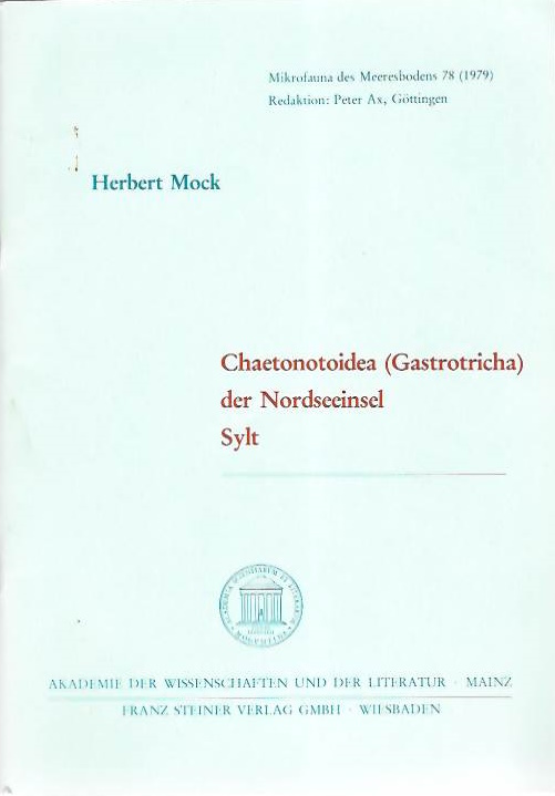 Mock, H. - Chaetonotoidea (Gastrotricha) der Nordseeinsel Sylt