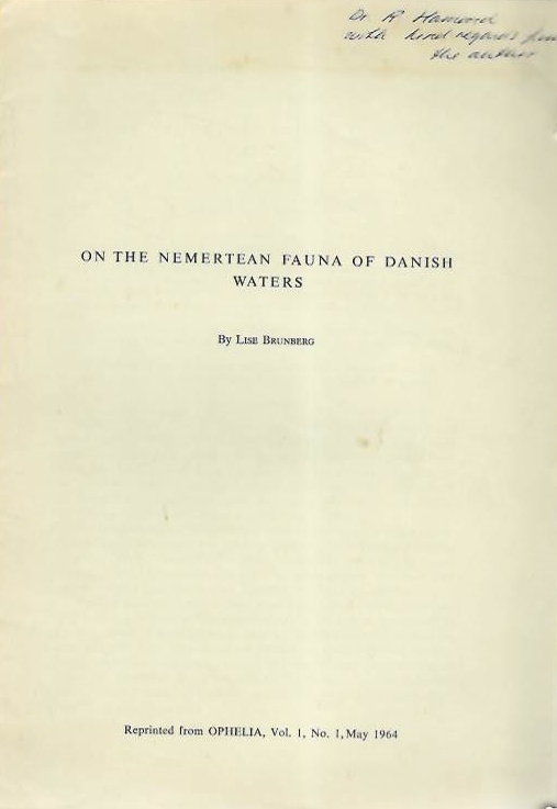 Brunberg, L. - On the Nemertean fauna of Danish Waters