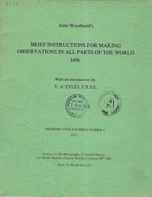 Woodward, J. - Brief Instructions for making observations in all parts of the world 1696