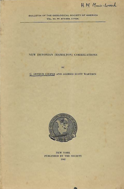 Cooper, G.A.; Warthin, A.S. - New Devonian (Hamilton) Correlations