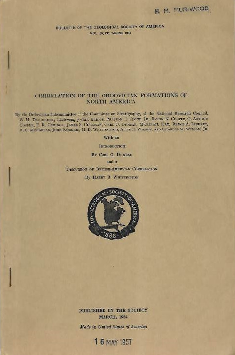 Twehhofel, W.H. (Ed.) - Correlation of the Ordovician Formations of North America