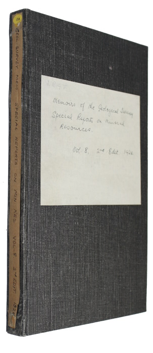 Smith, B. - Iron Ores: Haematites of West Cumberland, Lancashire, and the Lake District (Special Reports on the Mineral resources of Great Britain. Vol. VIII)