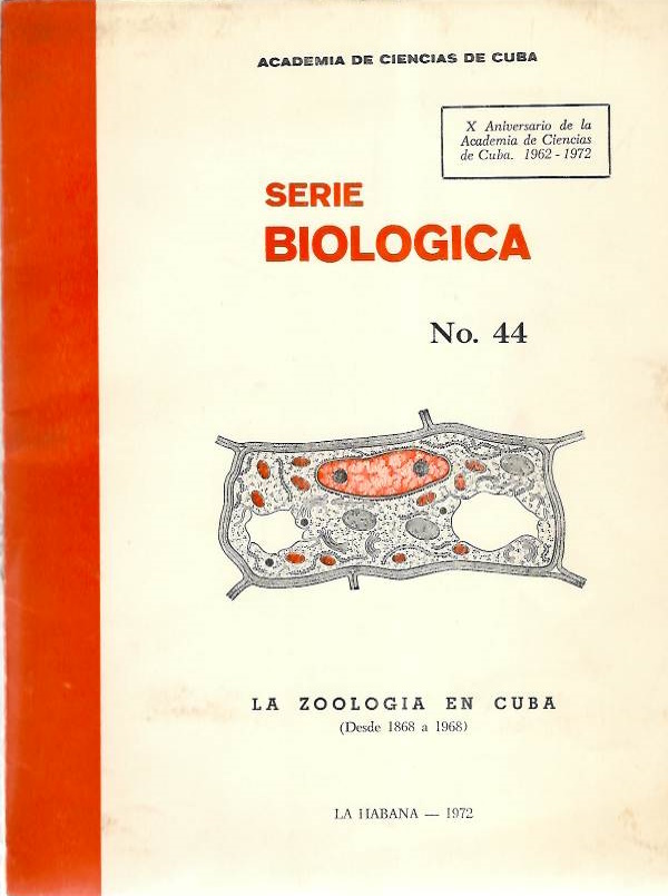 Hernndez, O.J. - La Zoologia en Cuba (Desde 1868 a 1968)