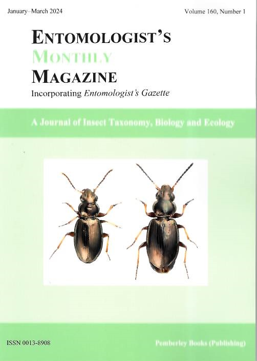  - Entomologist's Monthly Magazine Vol. 160 Part 1 (2024)
