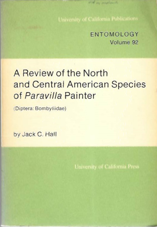 Hall, J.C. - A Review of the North and Central Amerian Species of <i>Paravilla</i> Painter (Diptera: Bombyliidae)