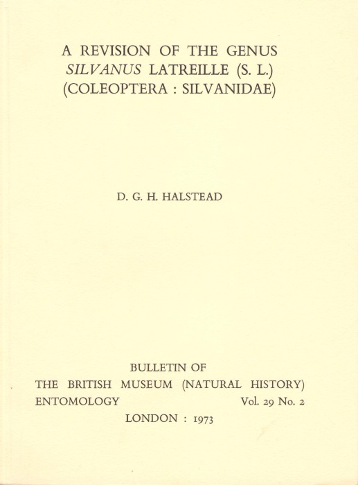 Halstead, D.G.H. - A Revision of the Genus Silvanus Latreille (s.l.) (Coleoptera: Silvanidae)