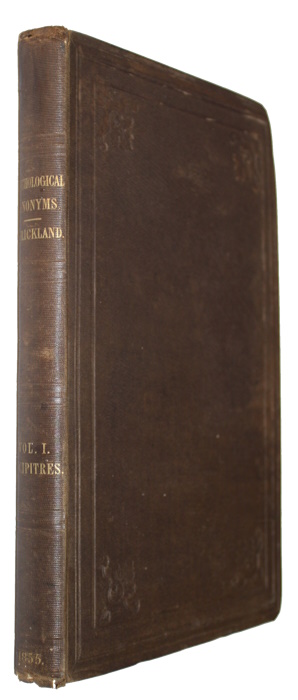 Strickland, Hugh Edwin - Ornithological Synonyms ... Edited by Mrs. Hugh E. Strickland and Sir W. Jardine ... Vol. I. Accipitres