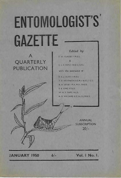  - Entomologist's Gazette. Vol. 1, Part 1 (1950)