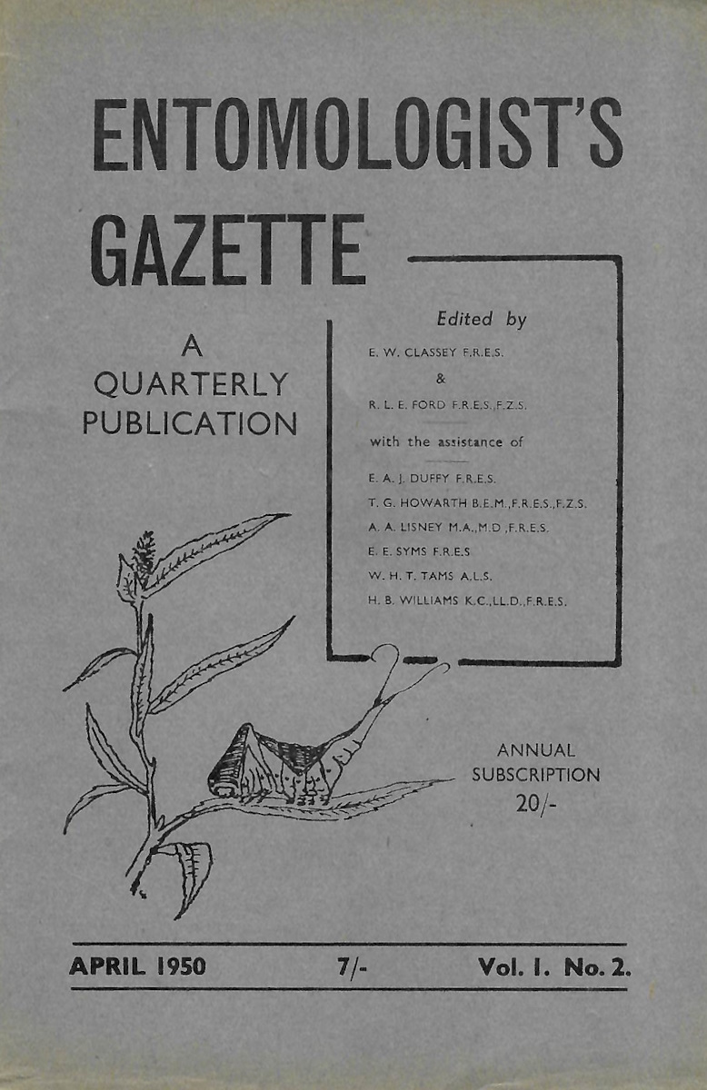  - Entomologist's Gazette. Vol. 1, Part 2 (1950)