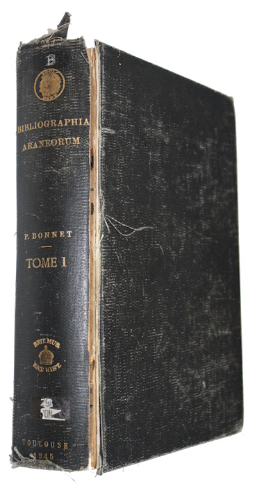 Bonnet, P. - Bibliographia Araneorum Analyse methodique de toute la Litterature Araneologique jusqu'en 1939. Tome 1