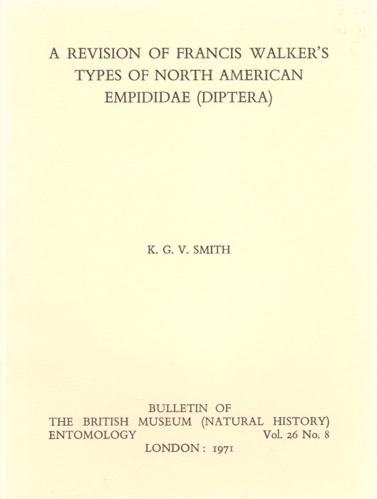 Smith, K.G.V. - A Revision of Francis Walker's Types of North American Empididae (Diptera)