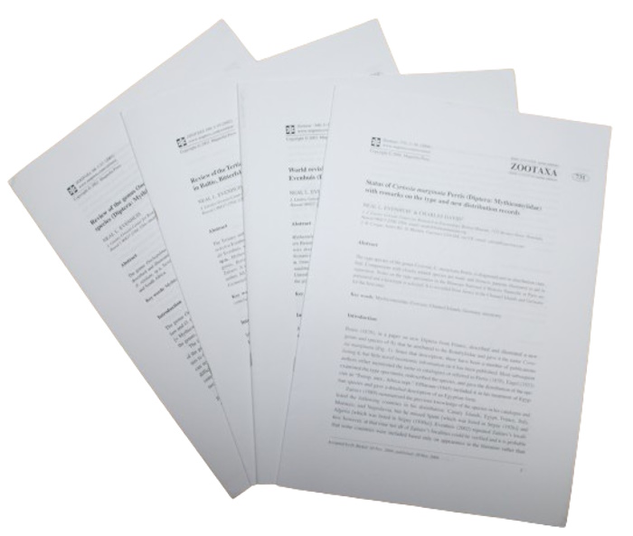 Evenhuis, N.L.; David, C. - Review of the genus <i>Onchopelma</i> Hesse, with descriptions of new species [and] Review of the Tertiary microbombyliids in Baltic, Bitterfeld, and Dominican amber [and] World revision of the microbombyliid genus <i>Mythenteles</i> Hall & Evenhuis [and]