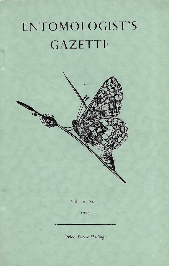 - Entomologist's Gazette. Vol. 16 (1965), Part 1