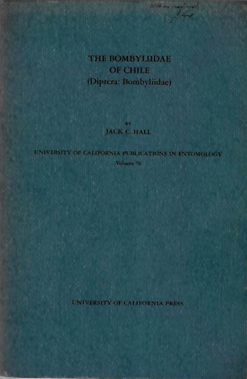 Hall, J.C. - The Bombyliidae of Chile (Diptera: Bombyliidae)