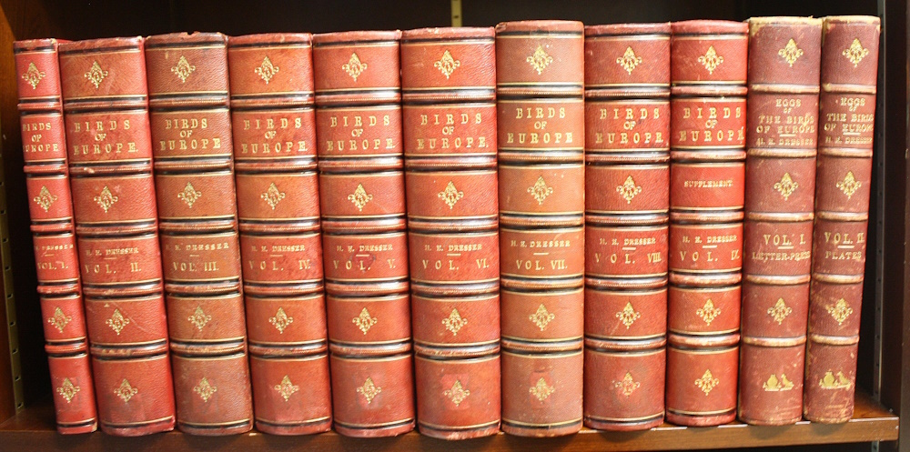 Dresser, H.E. - A History of the Birds of Europe, including all the Species inhabiting the Western Palaearctic Region. Vol. I-IX [with] Eggs of the Birds of Europe, including all the Species inhabiting the Western Palaearctic Area. Vol. I-II