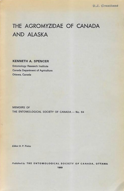 Spencer, K.A. - The Agromyzidae of Canada and Alaska