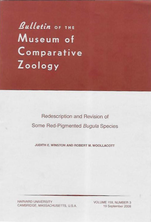 Winston, J.E.; Woollacott, R.M. - Redescription and Revision of Some Red-Pigmented <i>Bugula</i> Species