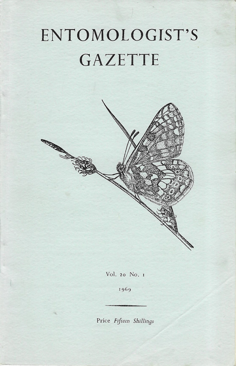  - Entomologist's Gazette. Vol. 20 (1969), Part 1