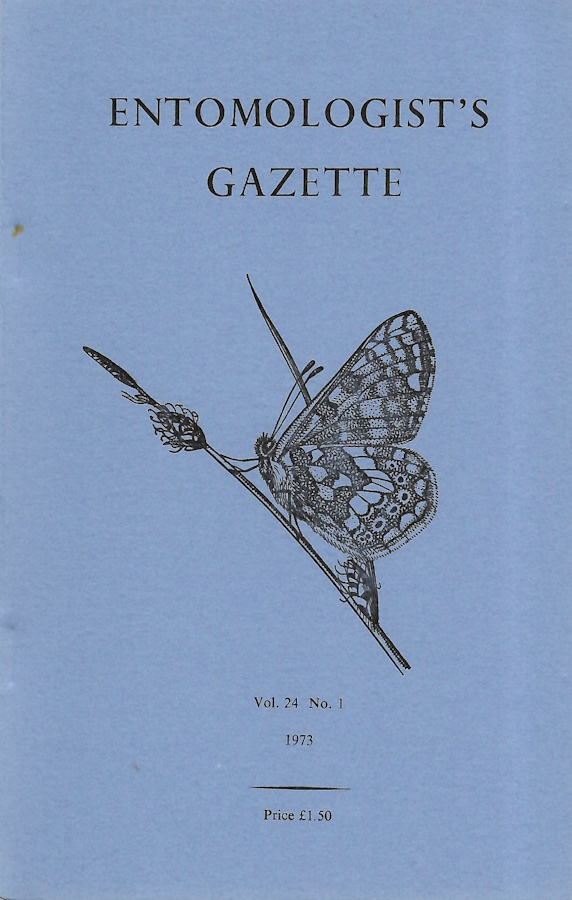  - Entomologist's Gazette. Vol. 24, Part 1 (1973)