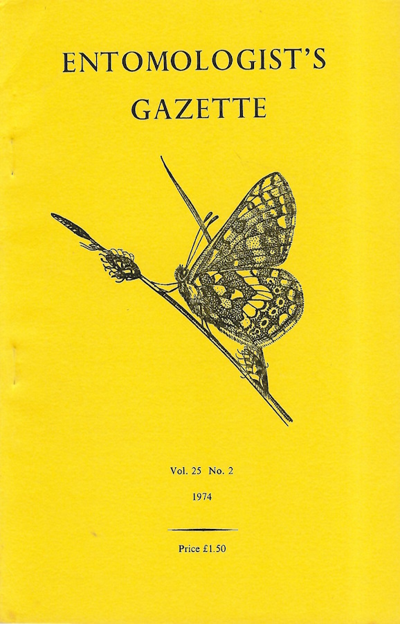  - Entomologist's Gazette. Vol. 25, Part 2 (1974)