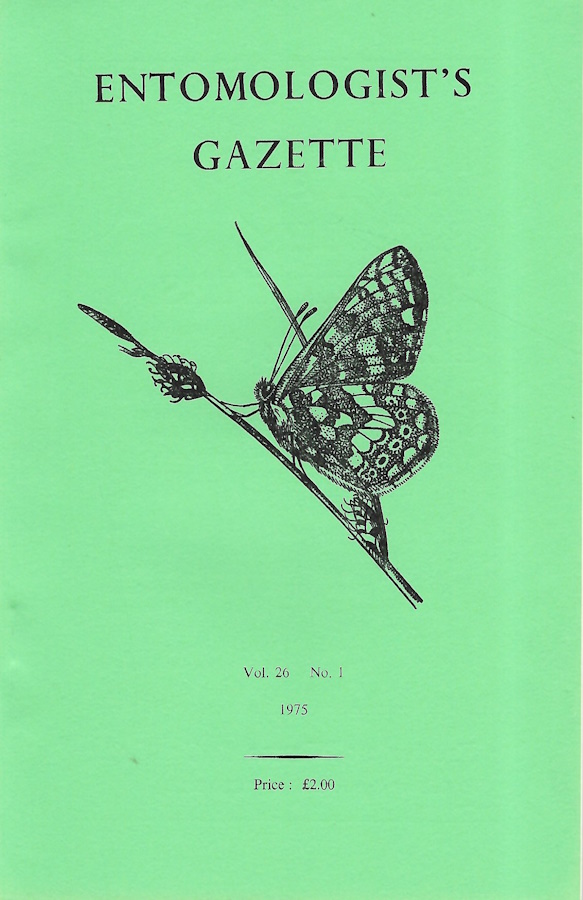  - Entomologist's Gazette. Vol. 26, Part 1 (1975)