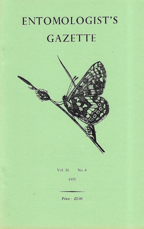  - Entomologist's Gazette. Vol. 26, Part 4 (1975)