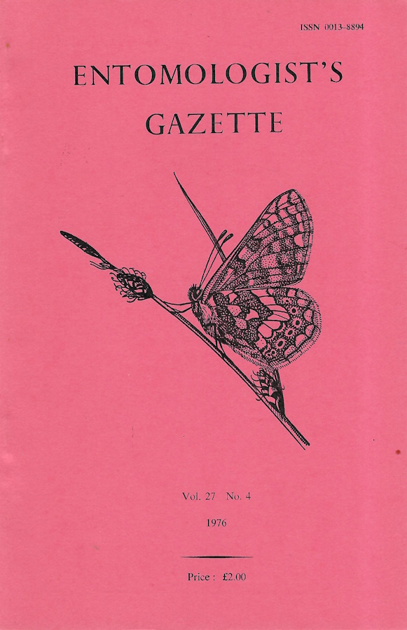  - Entomologist's Gazette. Vol. 27, Part 4 (1976)
