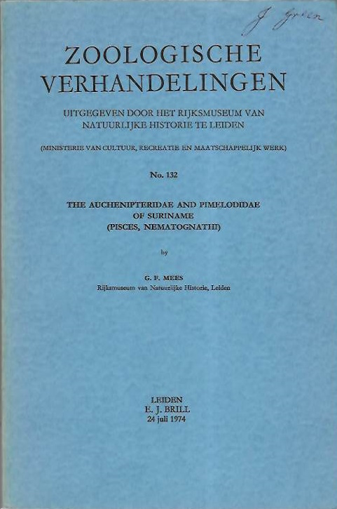 Mees, G.F. - The Auchenipteridae and Pimelodidae of Suriname (Pisces, Nematognathi)