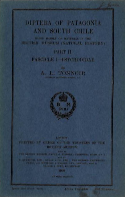 Tonnoir, A.L. - Diptera of Patagonia and South Chile. Pt II - Fasc. 1: Psychodidae