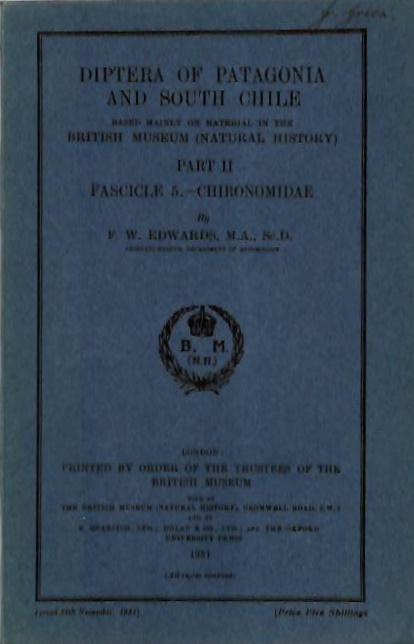 Edwards, F.W. - Diptera of Patagonia and South Chile. Pt II: Fasc. 5: Chironomidae