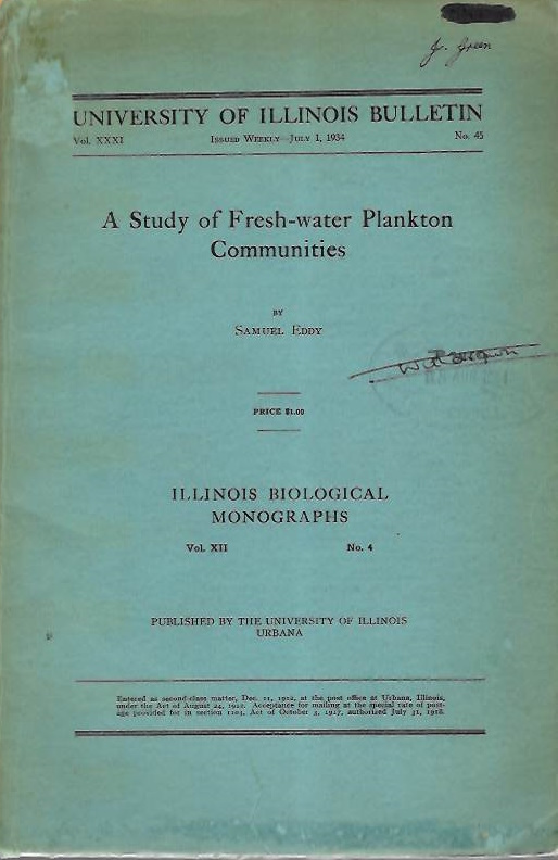 Eddy, S. - A Study of Fresh-water Plankton Communities