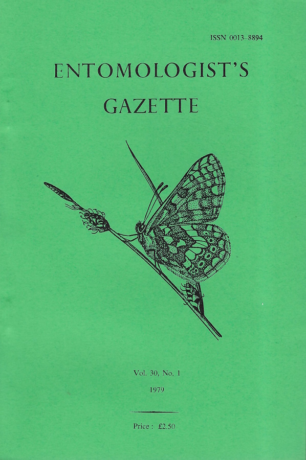  - Entomologist's Gazette. Vol. 30, Part 1 (1979)