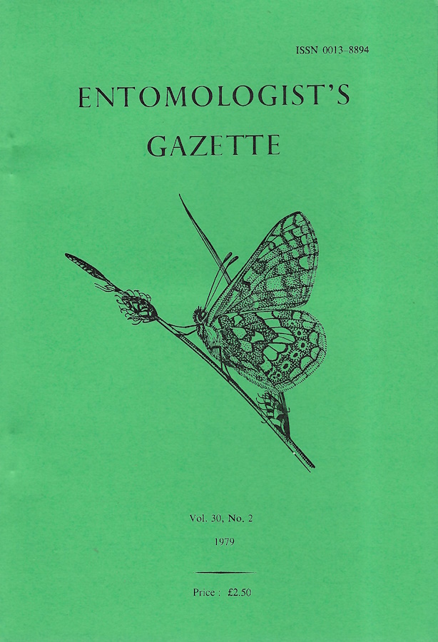  - Entomologist's Gazette. Vol. 30, Part 2 (1979)