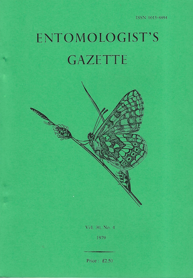 - Entomologist's Gazette. Vol. 30, Part 4 (1979)