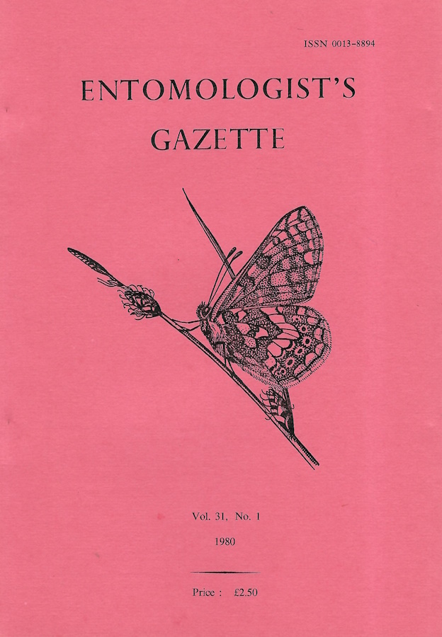  - Entomologist's Gazette. Vol. 31, Part 1 (1980)