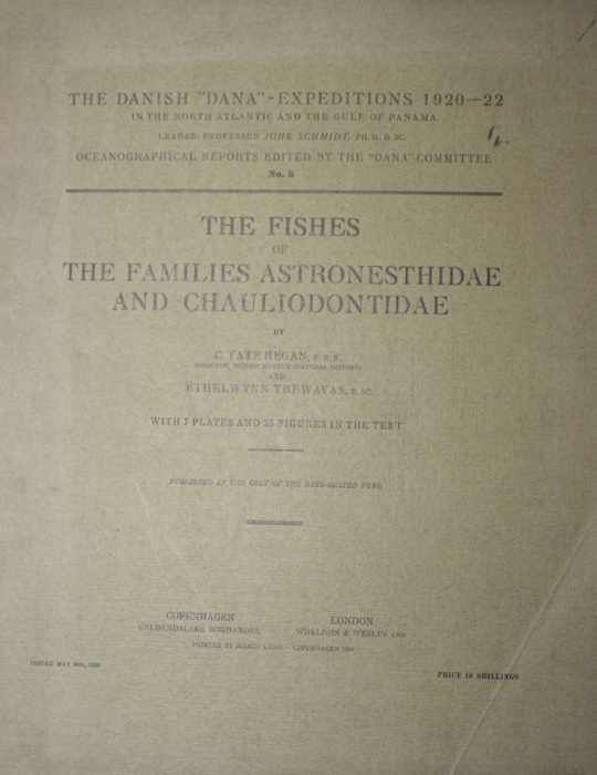 Regan, C.Tate; Trewavas, E. - The Fishes of the Families Astronesthidae and Chauliodontidae (The Danish 