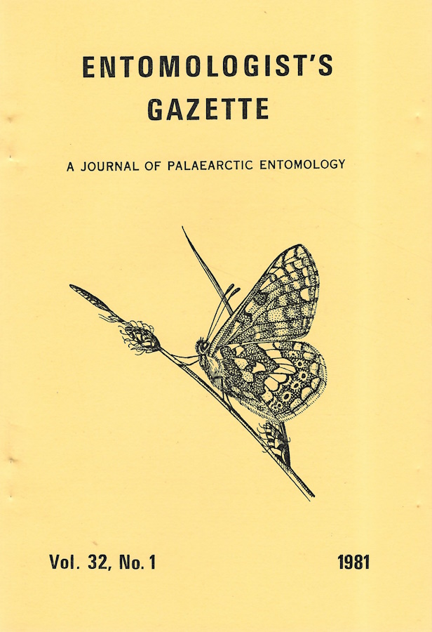  - Entomologist's Gazette. Vol. 32, Part 1 (1981)