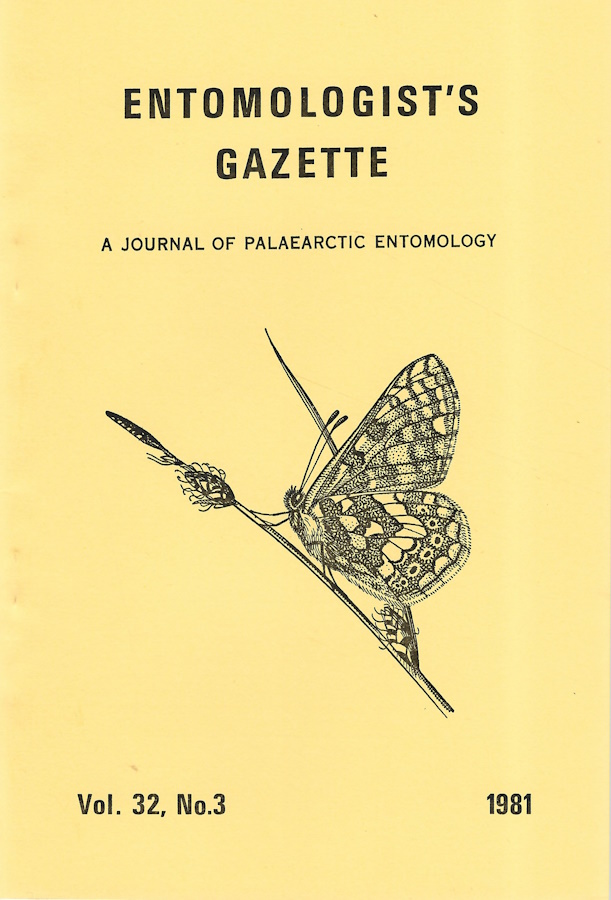  - Entomologist's Gazette. Vol. 32, Part 3 (1981)