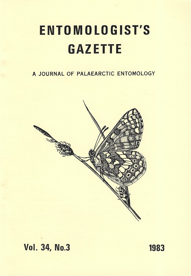  - Entomologist's Gazette. Vol. 34, Part 3 (1983)