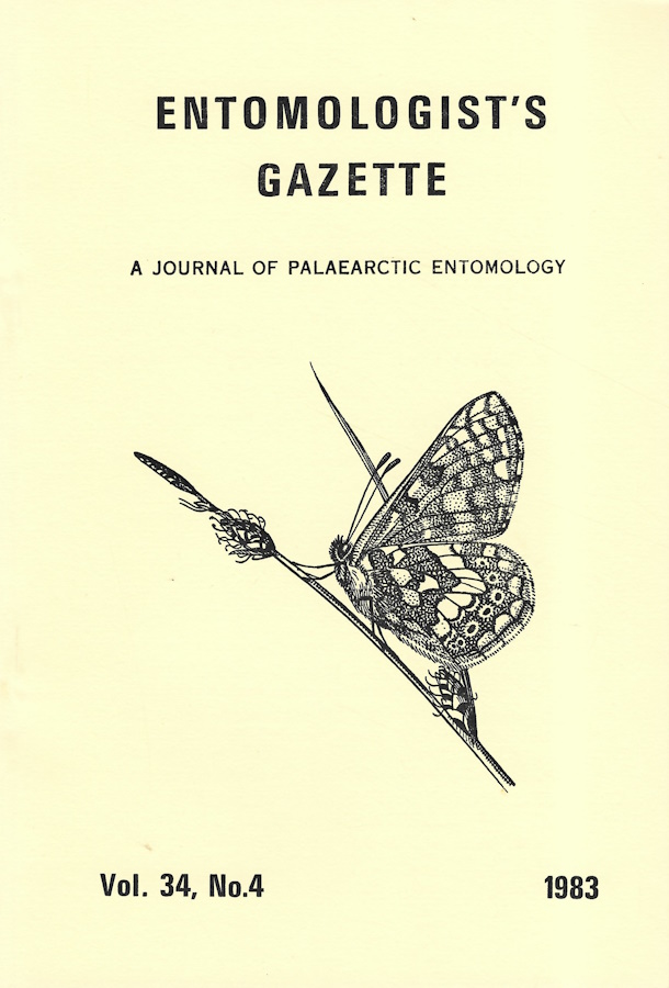  - Entomologist's Gazette. Vol. 34, Part 4 (1983)
