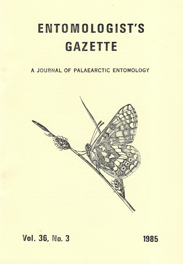  - Entomologist's Gazette. Vol. 36, Part 3 (1985)