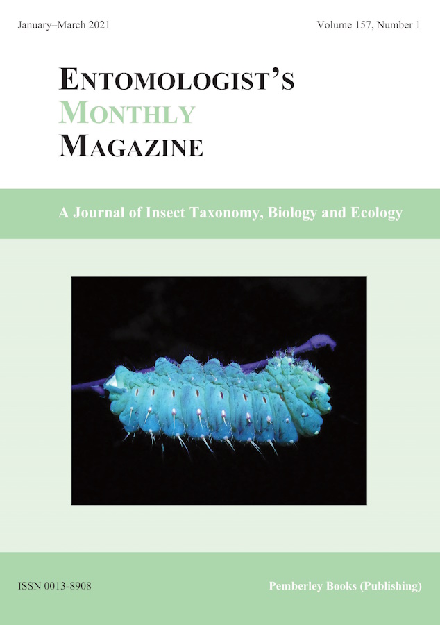  - Entomologist's Monthly Magazine Vol. 157 (2021)
