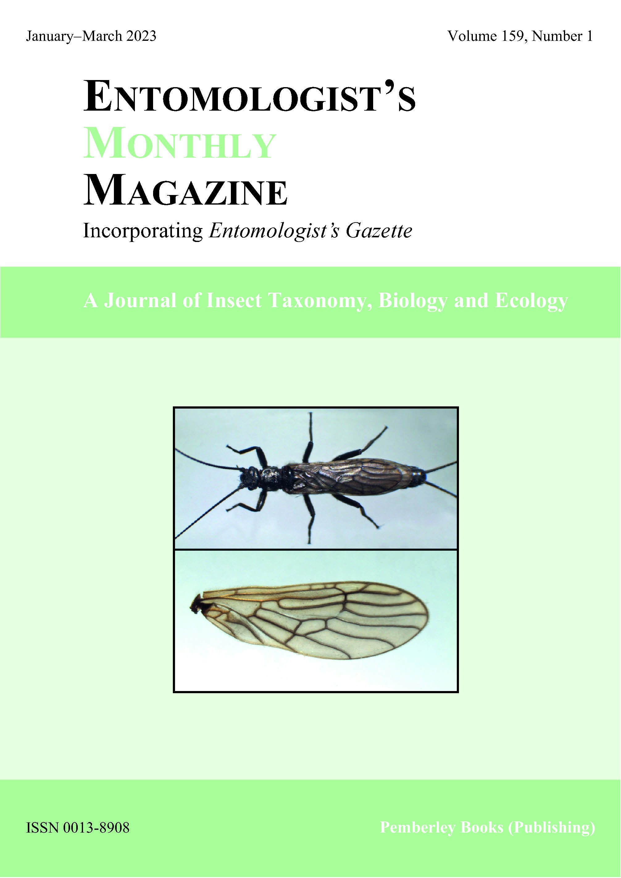 - Entomologist's Monthly Magazine Vol. 159 (2023)