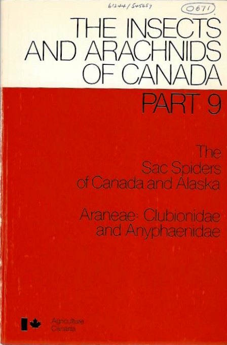 Dondale, C.D.; Redner, J.H. - The Sac Spiders of Canada and Alaska (Araneae: Clubionidae and Anyphaenidae) (The Insects and Arachnids of Canada 9)