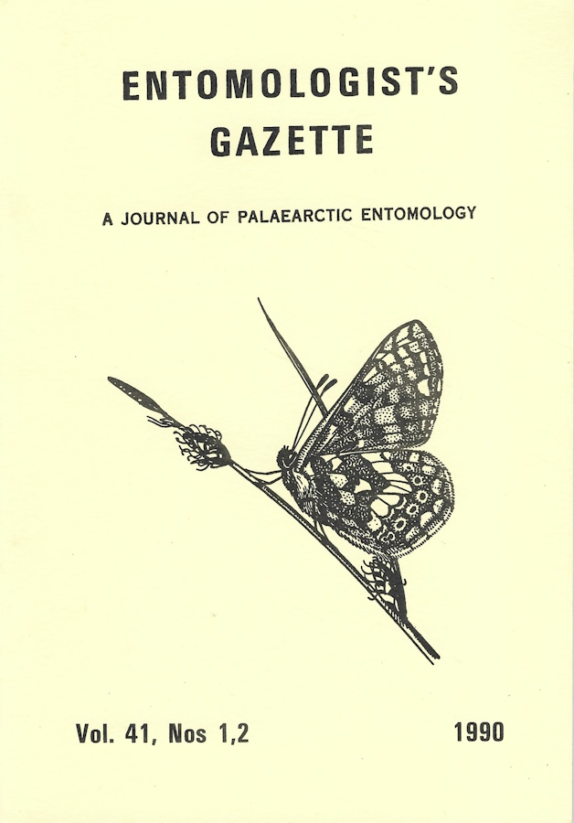  - Entomologist's Gazette. Vol. 41, Parts 1+2 (1990)