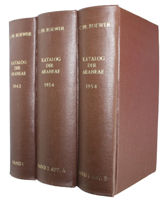 Roewer, C.F. (Ed.) - Katalog der Araneae von 1758 bis 1940 (1. Band), bzw. 1954 (2. Band, Abt. A+b)