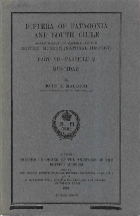 Malloch, J.R. - Diptera of Patagonia and South Chile. Pt VII: Fasc. 2: Muscidae