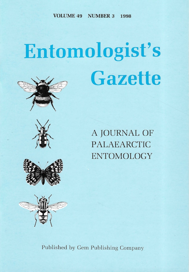  - Entomologist's Gazette. Vol. 49, Part 3 (1998)